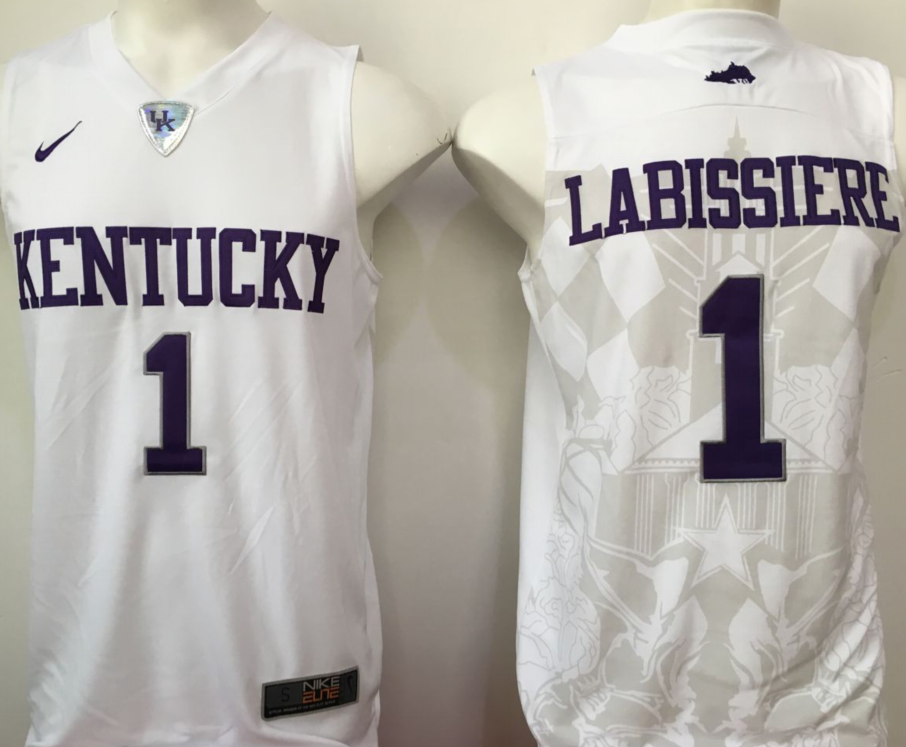 NCAA Men Kentucky Wildcats White 1 labissiere